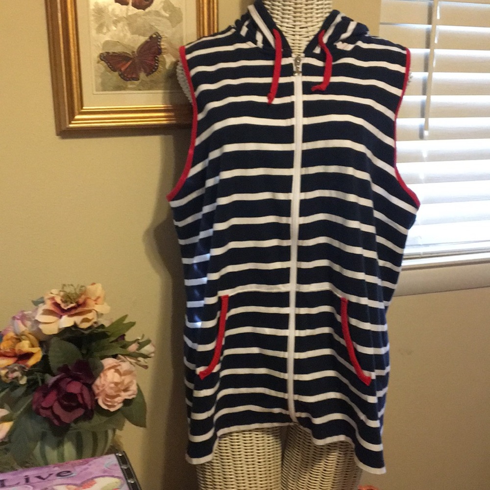 CJ Banks Sleeveless Hoodie EUC
